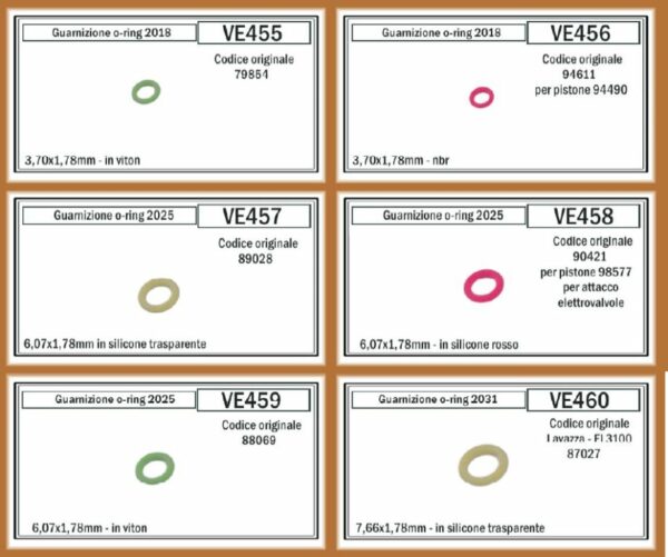 Кольцо уплотнительное для кофе машины VE455 3,69x1,78mm Кольцо уплотнительное для кофе машины VE455 3,69x1,78mm