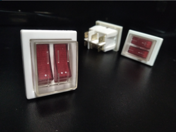 Выключатель двухклавишный, белый RP (04) ОРИГИНАЛ