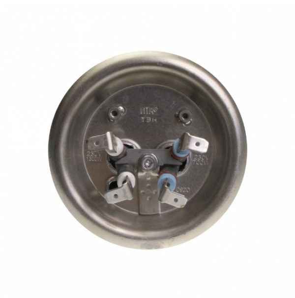 ТЭН 2000W (700+1300) 230V, Ø92, М4, ИТА, L490мм нерж., клеммы под разъем,, сухой, 20947 11015