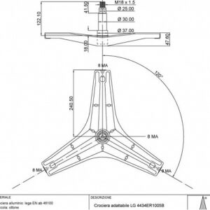 Крестовина барабана стиральной машины ЛДЖИ, LG 4434ER1005B EBI725, cod725 Крестовина барабана стиральной машины ЛДЖИ, LG 4434ER1005B EBI725, cod725