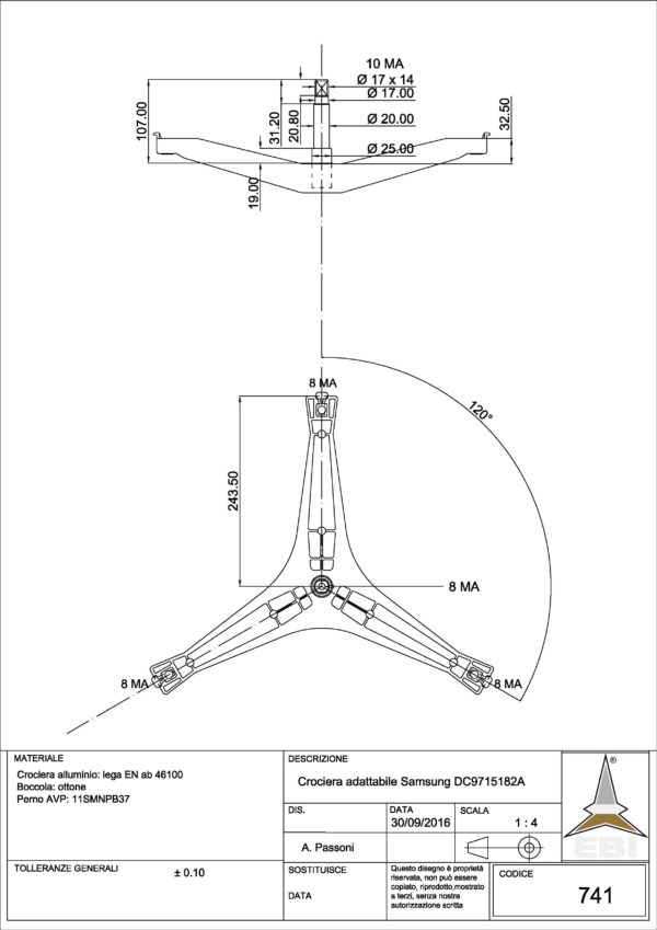 Крестовина стиральной машины самсунг, samsung DC97-15182A, SPD000SA, EBI741
