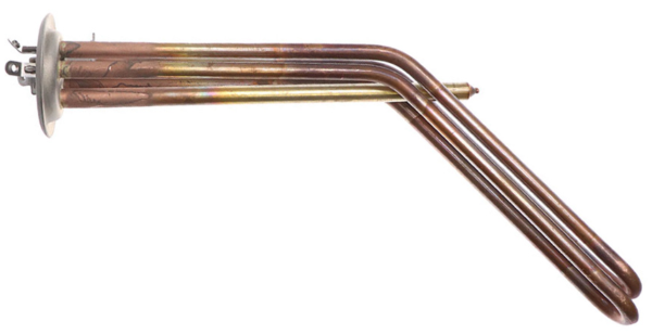 ТЭН RF 2000W(1000+1000), TW, медь, Ø64, М4, клеммы под винт, L295мм, горизонтальный, 220V, 10062