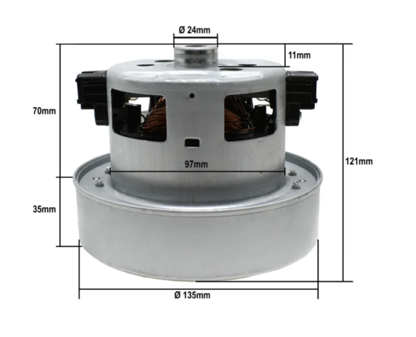 Двигатель для пылесоса H-121 мм, D-135 мм; 2400W, DJ31-00125C, VCM-M30AUAA (975-010) Двигатель для пылесоса H-121 мм, D-135 мм; 2400W, DJ31-00125C, VCM-M30AUAA (975-010)