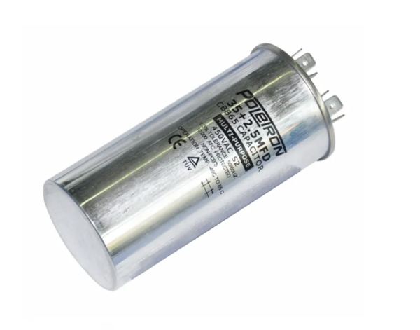 Конденсатор 35+2.5 мф 450V CAP401UN металл 3 КОНТАКТНЫЙ