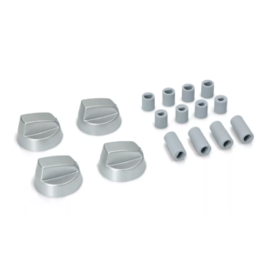 Ручки конфорок для плиты, универсальные, комплект 4шт серые D6-8мм