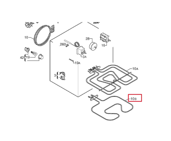 ТЭН нижний духовки Занусси/ZANUSSI 1000W COK121ZN 3570635015 3570751010 KANETA ТЭН нижний духовки Занусси/ZANUSSI 1000W COK121ZN 3570635015 3570751010 KANETA