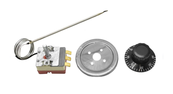 Терморегулятор (термостат) для плиты универсальный, 50-300C, L-1000мм, шток-24мм, 3 контакта Терморегулятор (термостат) для плиты универсальный, 50-300C, L-1000мм, шток-24мм, 3 контакта